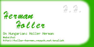 herman holler business card